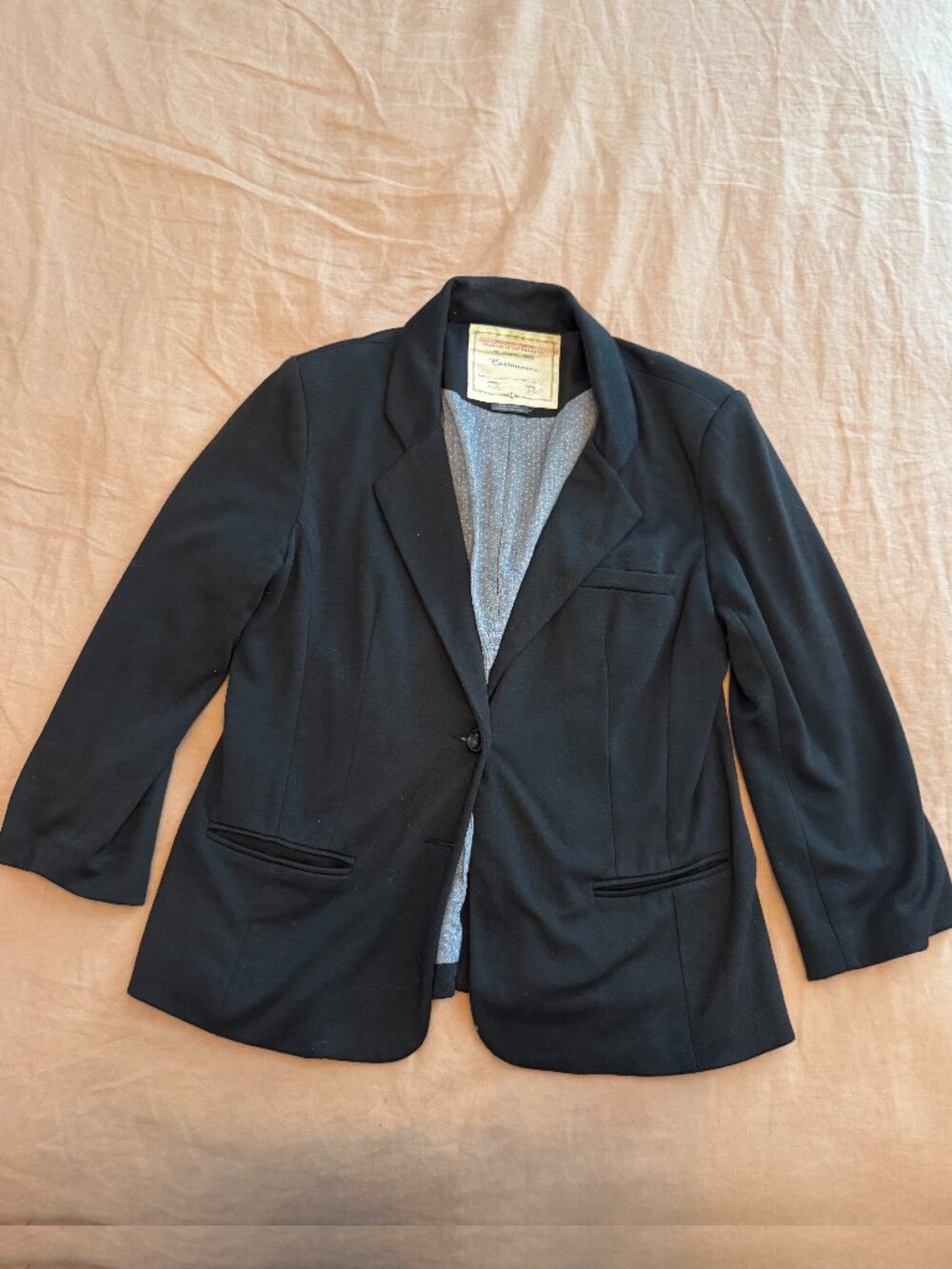 Anthropologie x Cartonnier black sweater blazer women sz L